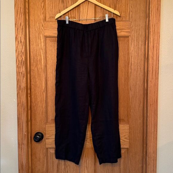 QUINCE 100% European Linen Black Pants - Picture 4 of 13